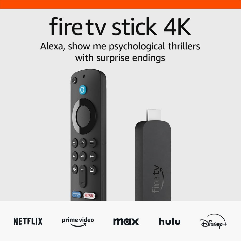 Amazon Fire TV Stick 4K (Newest Model) | AI-powered Fire TV Search | Wi-Fi 6, Stream Over 1.5 Million Movies and Shows