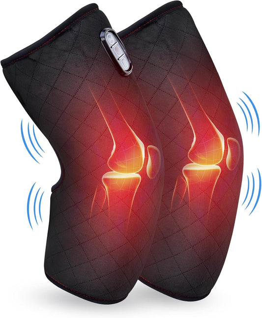 Heated Knee Massager | Heating Pad for Knee Pain Relief | Leg Massager, Knee Warmers Wrap | FSA HSA Eligible Heated Knee Pad