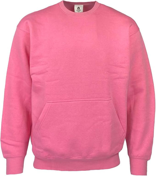 Women's Ultra Soft 3-End Ringspun | Cotton/Poly Fleece | Pouch Pocket | Crewneck Pullover Sweater